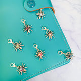 HALF PRICE Spider Planner Charm Silver Tone Metal -14 Colours #P71