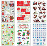 christmas festive kids child childrens sticker stickers sheet cute kawaii fun uk gift gifts stocking fillers cheap bargain colourful glossy flat sheets pack present