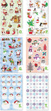 christmas festive kids child childrens sticker stickers sheet cute kawaii fun uk gift gifts stocking fillers cheap bargain colourful glossy flat sheets pack present