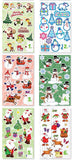 christmas festive kids child childrens sticker stickers sheet cute kawaii fun uk gift gifts stocking fillers cheap bargain colourful glossy flat sheets pack present