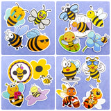 bee bees bumblebee bumblebees honey cute kawaii laptop large larger stickers uk stationery floral funny humorous packs