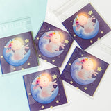 pretty pink bunny bunnies rabbit rabbits small cello cellophane bag bags packaging supplies uk blue lilac moon stars floral cute kawaii