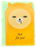 Just 20p! Kawaii Animal  MINI GREETINGS CARD & ENVELOPE