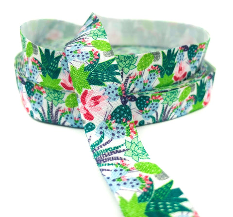cactus cacti and succulent succulents elastic elastics stretch ribbon ribbons fold over foe uk crafts craft supplies shop plants