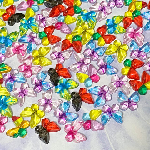 mini small little butterfly butterflies acrylic flat back flatback fb fbs embellishment uk cute kawaii craft supplies colourful