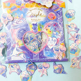 sweet unicorn candy sweets ice cream lollypop unicorns glossy sticker flakes mini pack cupcake uk stationery sugar pretty lilac pink yellow blue small 42 21