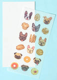translucent washi paper sticker stickers pack of 6 sheets animal animals food drink cute uk stationery panda dog dogs cat cats fox bread cake fruit bear bunny hedgehog faces planner addict pig donut snacks