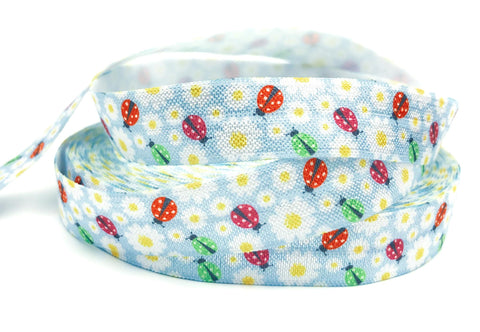 ladybird ladybirds elastic white daisy foe daisies elastics ribbon uk craft supplies ribbons