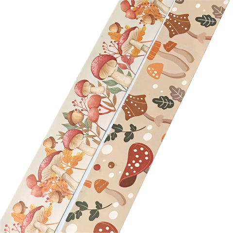 To Clear- just £1.50! MUSHROOM Washi Tape 10m -2 Designs