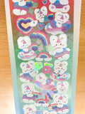 rain cloud clouds and stars moon moons sparkly glitter laser holo holographic sticker stickers pack uk cute kawaii bunny rabbit rabbits rainbow rainbows