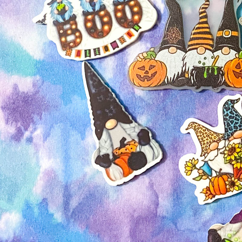 HALLOWEEN & FESTIVE GNOME Acrylic Flat Back x 2