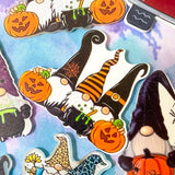 halloween christmas festive gnome gnomes gonk planar flat back fb flatback embellishments cute kawaii uk craft supplies witch wizard pumpkin car hat potion tree spiders boo white plastic resins