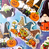 halloween christmas festive gnome gnomes gonk planar flat back fb flatback embellishments cute kawaii uk craft supplies witch wizard pumpkin car hat potion tree spiders boo white plastic resins
