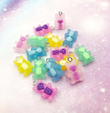 halloween skeleton gummy bear bears uk cute kawaii resin charm charms craft supplies spooky pastel pretty