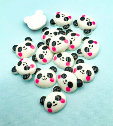 kawaii panda pandas resin fb flat back flatback flatbacks uk craft supplies embellishment embellishments resins
