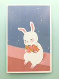 textured semi matte cute kawaii animal postcard postcards post card cards uk stationery fox dog cat bear polar kitten puppy seal rabbit bunny bird individual