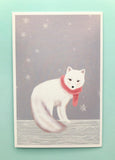 textured semi matte cute kawaii animal postcard postcards post card cards uk stationery fox dog cat bear polar kitten puppy seal rabbit bunny bird individual