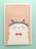 textured semi matte cute kawaii animal postcard postcards post card cards uk stationery fox dog cat bear polar kitten puppy seal rabbit bunny bird individual