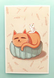 textured semi matte cute kawaii animal postcard postcards post card cards uk stationery fox dog cat bear polar kitten puppy seal rabbit bunny bird individual