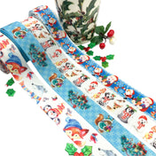 christmas blue grosgrain ribbon festive ribbons 25mm kawaii