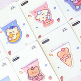 kawaii cute animal animals magnetic bookmark bookmarks uk stationery gift gifts stocking filler bear bunny rabbit cat lamb sheep cow ice cream sweets food pretty