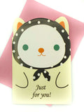 Just 20p! Kawaii Animal  MINI GREETINGS CARD & ENVELOPE