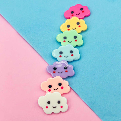 cute kawaii cloud clouds resin fb flat back flatback uk kawaii craft supplies fbs happy smiling face