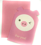 Just 20p! Kawaii Animal  MINI GREETINGS CARD & ENVELOPE