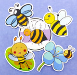 bee bees bumblebee bumblebees honey cute kawaii laptop large larger stickers uk stationery floral funny humorous packs