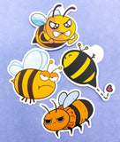 bee bees bumblebee bumblebees honey cute kawaii laptop large larger stickers uk stationery floral funny humorous packs
