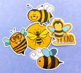 bee bees bumblebee bumblebees honey cute kawaii laptop large larger stickers uk stationery floral funny humorous packs