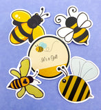 bee bees bumblebee bumblebees honey cute kawaii laptop large larger stickers uk stationery floral funny humorous packs