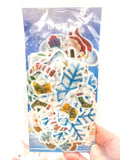 jumbo pack of 60 huge big large translucent washi paper sticker flake flakes pack festive christmas uk cute kawaii stationery planning supplies planner addict die cuts
