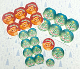 exclusive handmade designed uk stickers thank you christmas festive snow globe red squirrel tree blue large small 25mm 37mm uk cute kawaii original stationery designer artwork packaging supplies sugar mochi sugarmochi