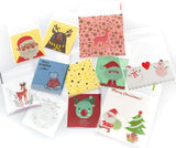 xmas cello cellophane bags cute kawaii packaging materials supplies uk festive christmas deer santa rudolph gold foil bag bear snowmen