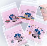 kawaii cellophane bag bags cello unicorn unicorns cat cats cute uk packaging supplies