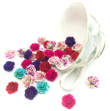 paint spatter ombre rose roses large big 20mm resin resins flower flowers uk craft supplies cute kawaii crafts