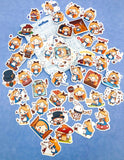 cute pretty kawaii alice in wonderland pack of 40 sticker stickers flake flakes die cut cuts bright fun gift uk stationery white rabbit mad hatter glossy white
