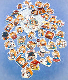 cute pretty kawaii alice in wonderland pack of 40 sticker stickers flake flakes die cut cuts bright fun gift uk stationery white rabbit mad hatter glossy white