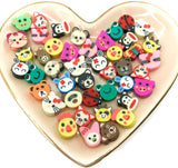 poly polymer clay cute animal beads fimo kawaii bead animals