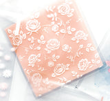 pink and pretty floral spring cello cellophane bag bags clear printed packaging supplies cat cats bunny rabbit rabbits easter rose cherry blossom uk