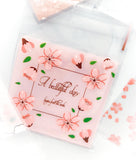pink and pretty floral spring cello cellophane bag bags clear printed packaging supplies cat cats bunny rabbit rabbits easter rose cherry blossom uk