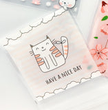 pink and pretty floral spring cello cellophane bag bags clear printed packaging supplies cat cats bunny rabbit rabbits easter rose cherry blossom uk