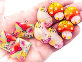large resin glitter charm charms kawaii pink cat orange mushroom or happy post letter envelope glittery uk craft supplies