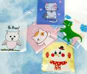 cellophane cello bags mini small packaging supplies snowman cat cats owl owls dinosaur dinosaurs cute kawaii packing supplies uk