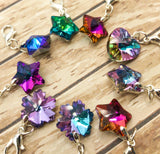 rainbow colour colours glass heart star snowflake planner charm clip uk cute kawaii planning charms clips stitch markers