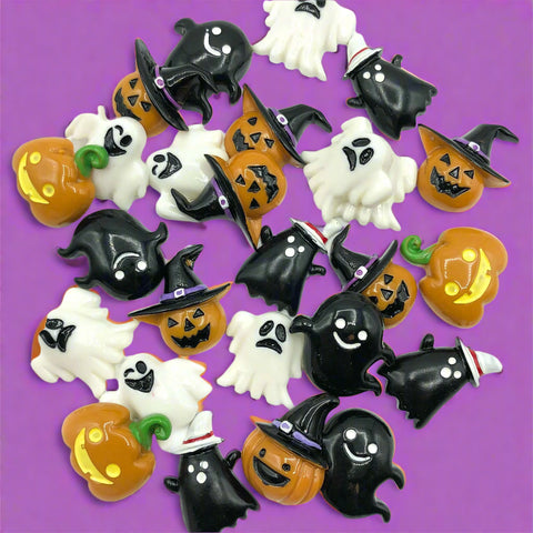 halloween resin fb flatback flat backs ghost pumpkins ghosts