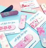 cherry blossom bookmark magnetic bookmarks cute kawaii gifts uk spring blossoms floral book mark cat rabbit turquoise blue white pretty uk kawaii stationery gift gifts flowers spring pink fold over magnet present book lover planner