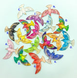 large acrylic bird birds flying gold foil foiled flatback flat back embellishment pretty uk cute kawaii craft supplies colourful