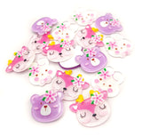 glitter glittery acrylic fox foxes bunny rabbit rabbits bear bears fb flatback flat back backs embellishments bow supplies craft uk cute pink lilac kawaii